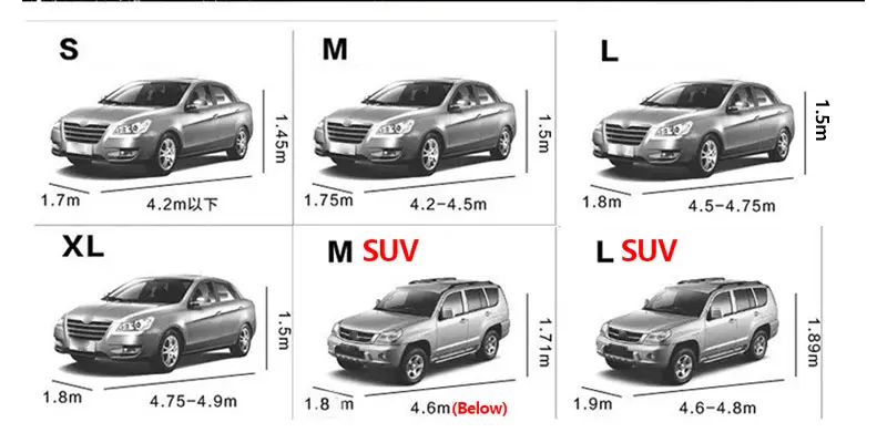 Full Car Cover Sedan SUV Covers Sun Reflective Shade Rain Frost Snow Dust Waterproof Protection Anti UV Outdoor Car Accessories (4)