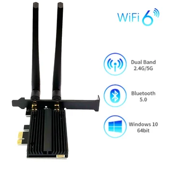 

3000Mbps Intel Ax200 WiFi 6 Adapter Wi-Fi Adapter 802.11ac/ax Wi Fi Bluetooth 5.0 Network WiFi 6 Card Pci Express Antenna For PC