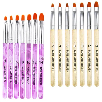 

14Pcs Nail Dotting Brush Nail Art Brush Nail Painting Pen Nail Art Pen Manicure Accessories (Wave Shape Handle, Golden for Each