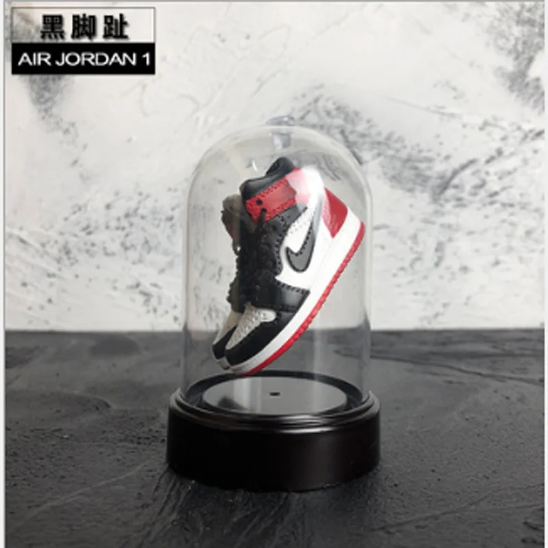 Jordan aj1 дисплей бутылка Баскетбольная обувь модель мини 3D Трехмерная обувь модель мини-орнамент брелок бутик