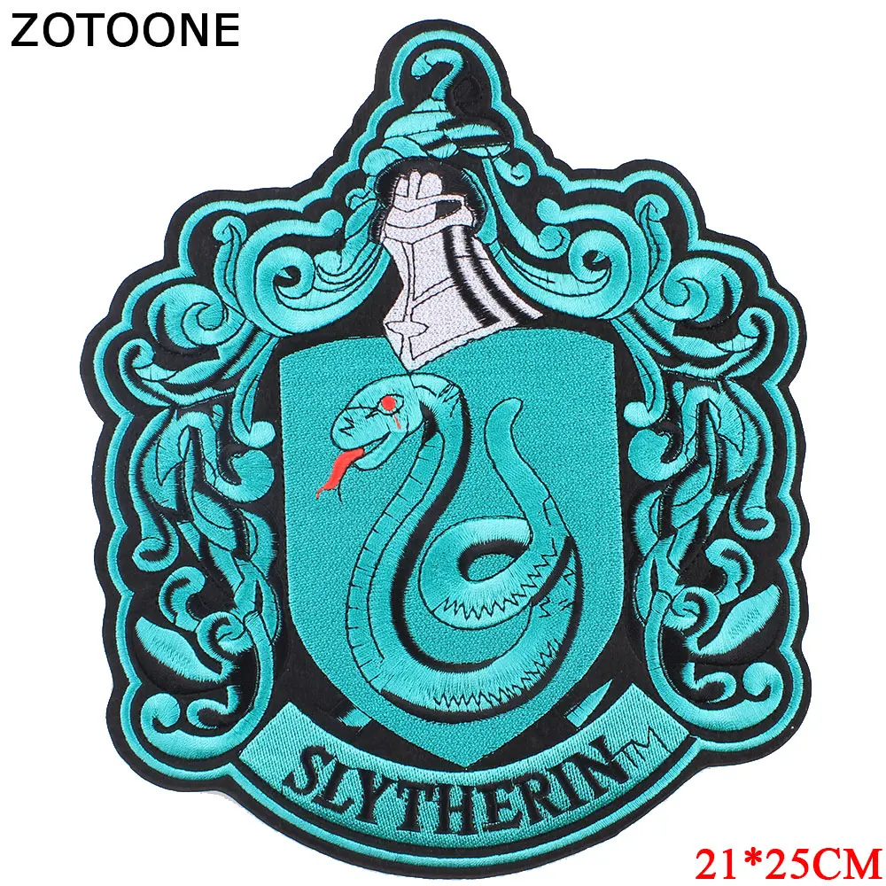ZOTOONE знак школы Хогвартс нашивки железо на вышивке одежде большие в виде животных
