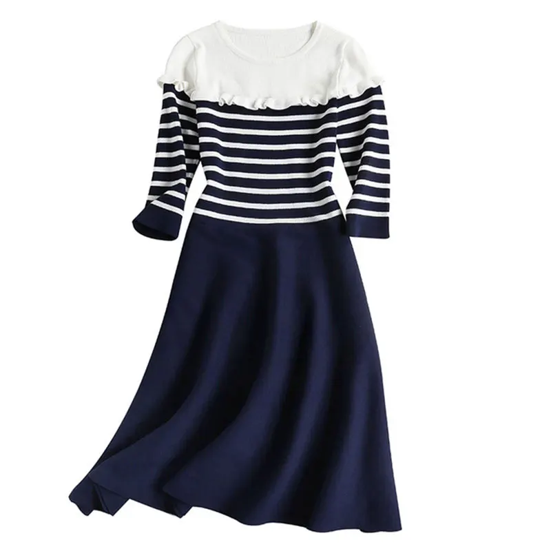 Dress Women 2019 Knit Women's Clothing O-neck Five-point Sleeve Winter Dresses Women 2019 Fashion Vestidos Mujer Women Clothes