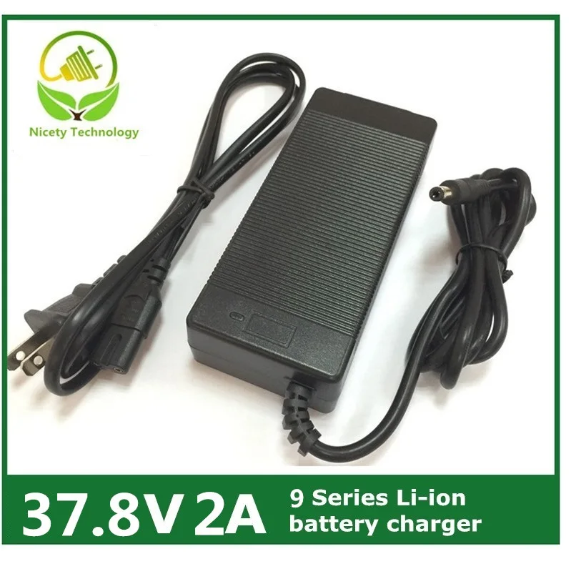 37.8v2a INPUT100-240V выход DC: 37 8 V 2A зарядное устройство для 9 серий литий-ионная батарея
