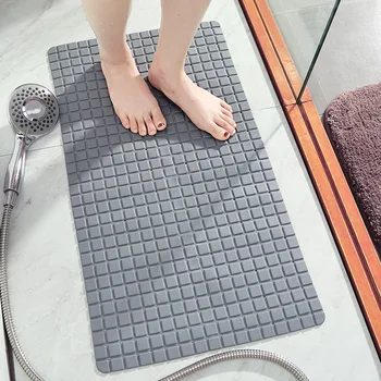 

Environment PVC Shower Bath Mat Long Solid Anti-Slip Bathtub Mat Quality Safety Toilet Bathroom Mat For Baby Foot Pad 1 Piece