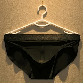 

Men's Sexy Mid Rise Seamless Knickers Briefs Breathable Underpants Underwear Men's Ice Silk Briefs