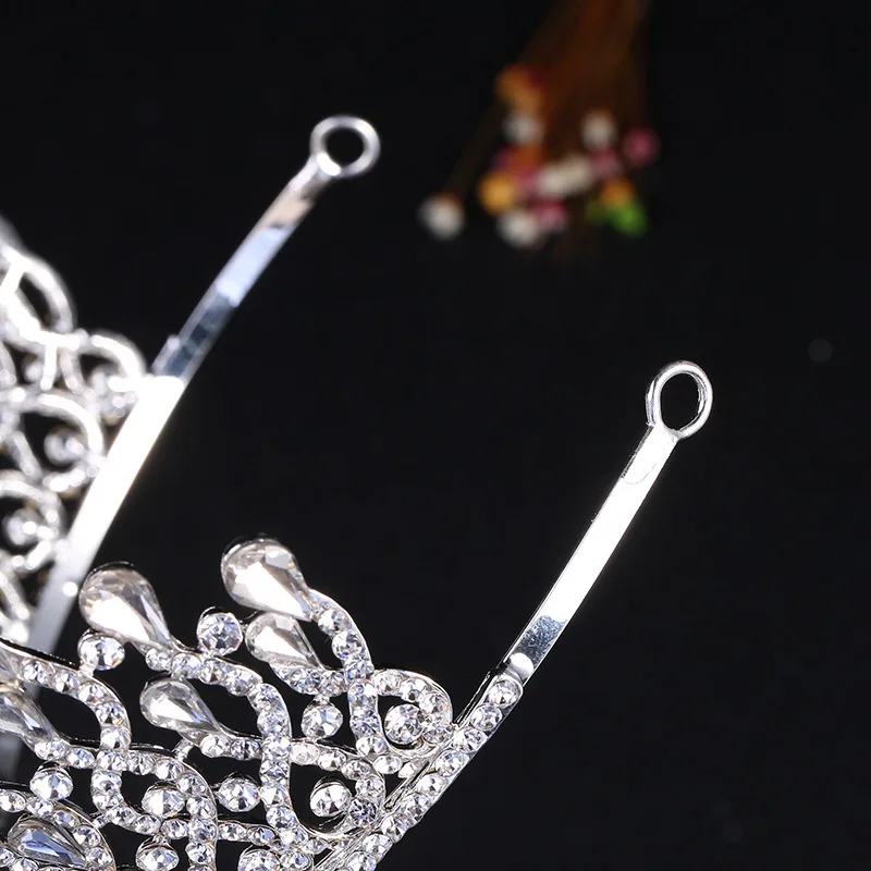 Свадебное платье невесты, свадебное платье с аксессуарами для волос, красивый конкурс, Свадебный шар, искусственный бриллиант, кристалл, головной убор, Корона