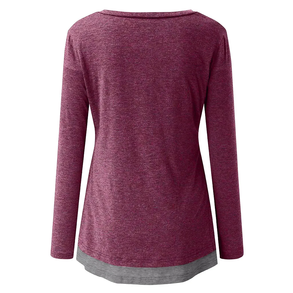 Топы для беременных; зимняя элегантная рубашка для кормящих; цветная одежда для кормления; одежда с длинными рукавами для медсестры; Одежда для беременных женщин; 19Oct