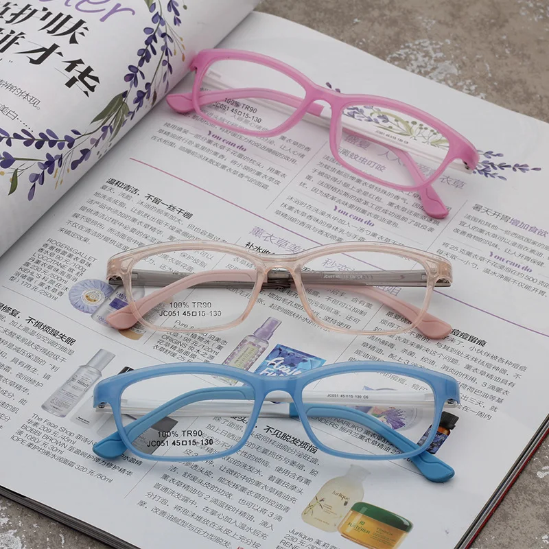 

Ololo ou 051 Ultra-Light TR90 Myopia Eyeglasses Fixing Device 2018 New Style Men's Children GIRL'S Fully Framework Glasses Frame
