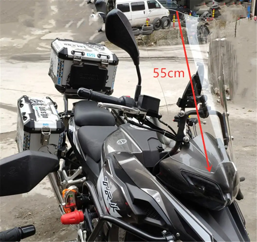 

For Benelli TRK251 TRK 251 60cm 50cm 40cm Longer Front Motorcycle Windshield Windscreen