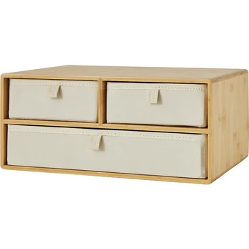 

Xiaomi Multi-layer Cloth Drawer Storage Box Full Bamboo Frame Dust-proof And Easy To Take Stackable Use Three Sizes Optional