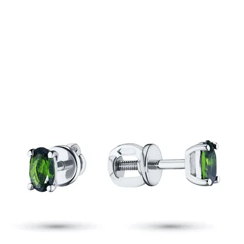 

Silver pendants with chrome diopside имб06с111801х