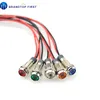 Luces de señal LED impermeables, lámpara indicadora con cable de metal, de 3V, 6V, 12V, 24V y 220V, disponible en amarillo, blanco, azul, rojo y verde, 6mm de tamaño, 1 unidad ► Foto 1/6