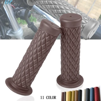 

Hot Retro 11 Colors Available For Universal 7/8'' 22MM Vintage rubber Motorcycle handle grips coffee Motorbike handlebar grips