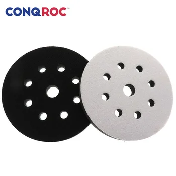 

2 Pieces 5-Inch 125mm 9 Holes Sponge Interface Pad Hook Loop Buffering Soft Crash Pad Polishing Sander Power Tool Accessories