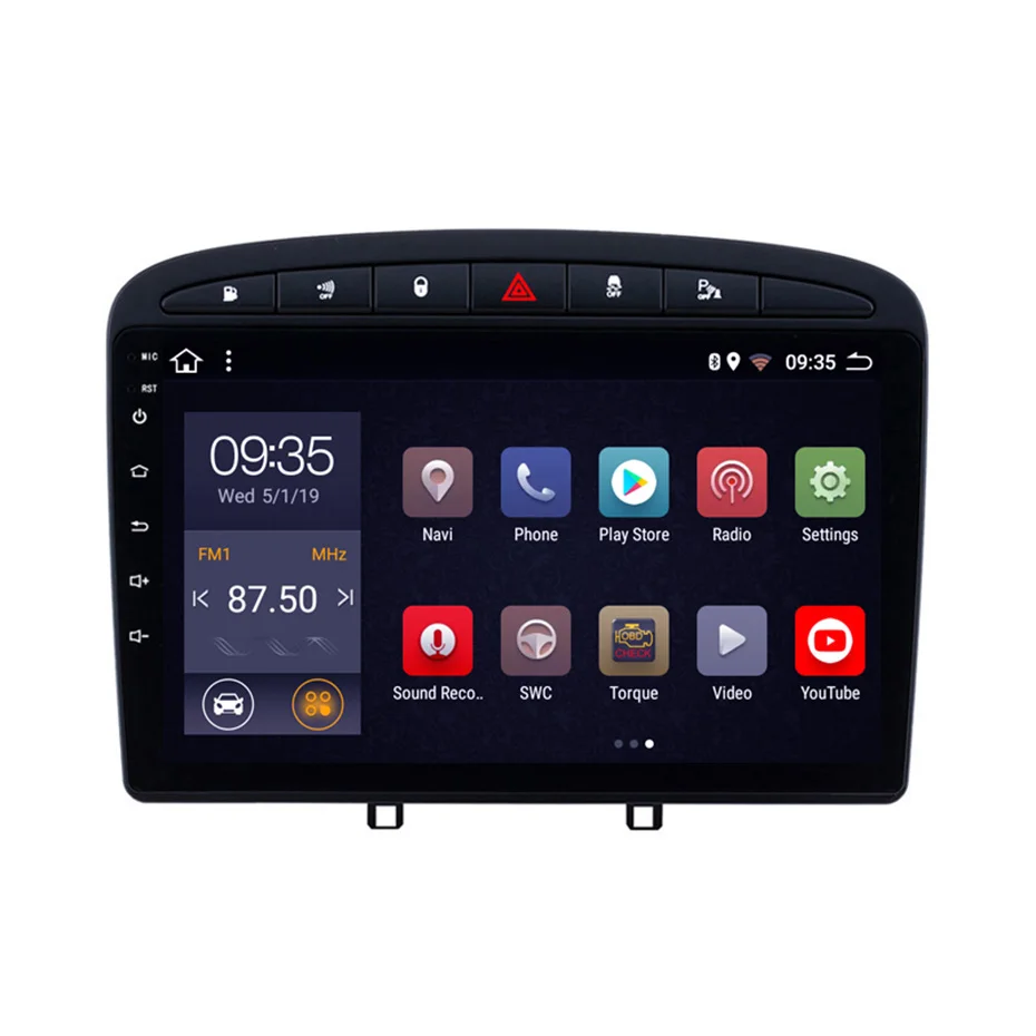Супер тонкий автомобильный Android 9,1 радио gps для peugeot 308 408 2010- сенсорный экран головное устройство стерео Мультимедиа Bluetooth навигация