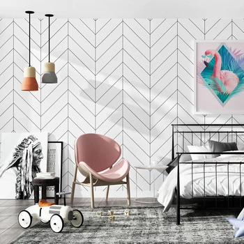 

Nordic style wallpaper modern simple geometric pattern vertical stripe clothing shop bedroom living room TV background wallpaper