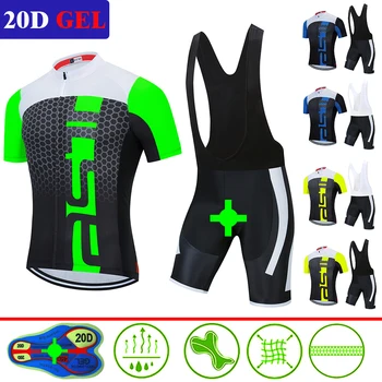 

2020 Team 3 colors White Cycling Clothing Bike Jersey Ropa Mens Bicycle Summer Pro Cycling Jerseys 20D Gel Pad Bike Shorts
