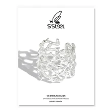 

S'STEEL Designer Ring For Women Sterling Silver 925 Minimalist Trendy Handmade Opening Rings Anillo Plata 925 Mujer Fine Jewelry