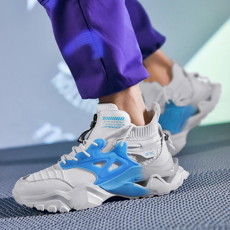 

2021Fashion New Men's Running Shoes Breathable Chunky Sneaker No-slip Jogging Shoes Outdoor Lightweight Comfortable Sports Shoes