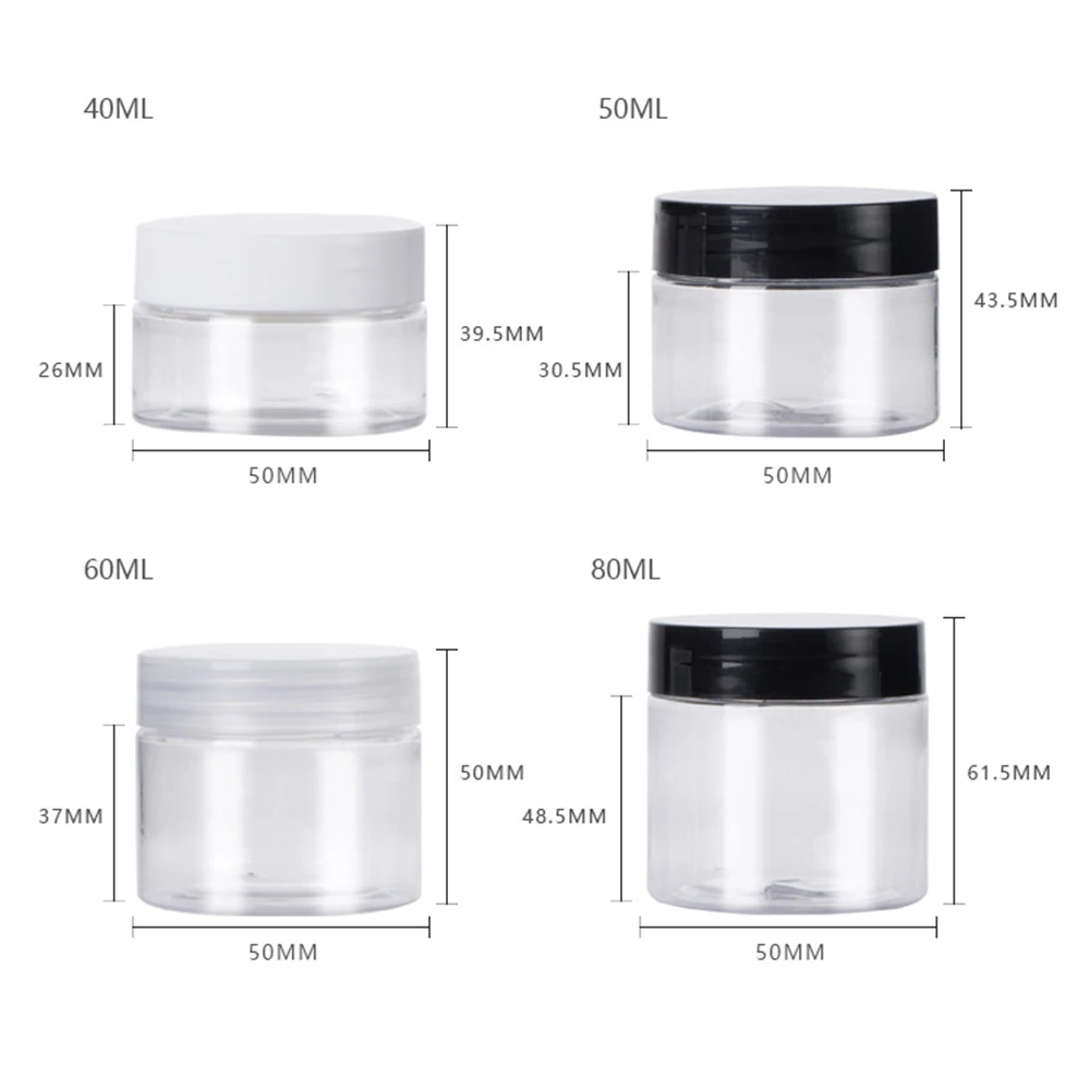 ふた付きの透明なプラスチックジャー,30ml/40ml/50ml/60ml/80ml,空の詰め替え可能な化粧品容器,トラベルストレージ,メイクアップ 詰め替えボトル - AliExpress ふた付きの透明なプラスチックジャー,30ml/40ml/50ml/60ml/80ml,空の詰め替え可能な化粧品容器,トラベルストレージ,メイクアップ 詰め替えボトル - AliExpress