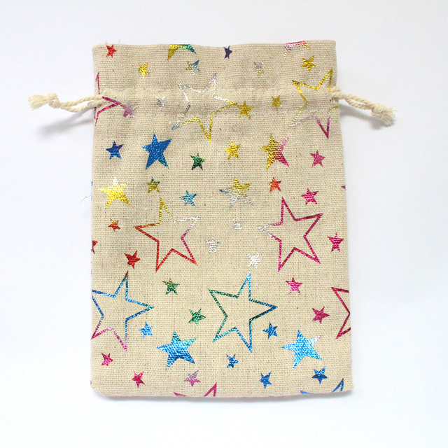 Bird New Year Bag Jewelry Sachet Packing Organizer Christmas Pouches 10Pcs/Lot Santa Gift Drawstring Bag Can Print Logo