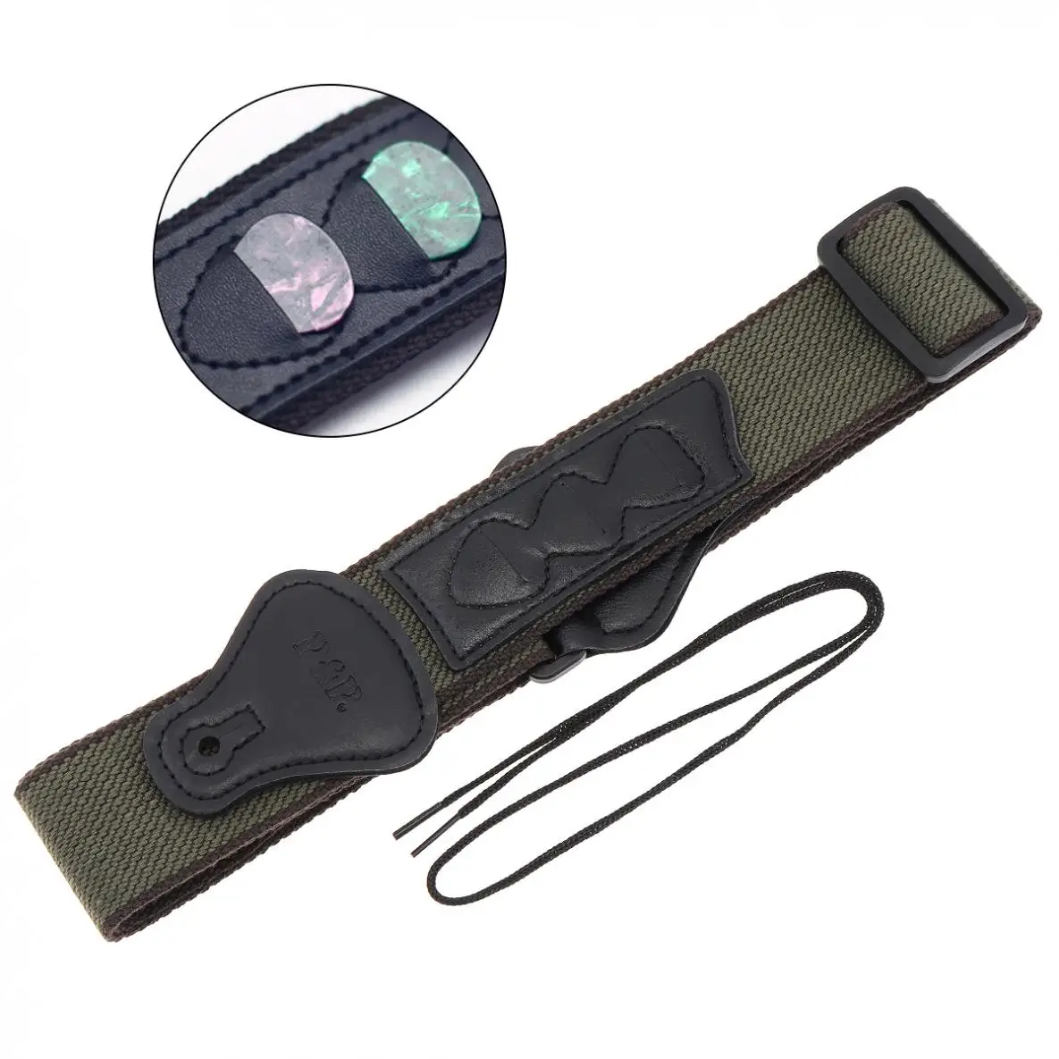 Регулируемый чистый хлопчатобумажный ремень для гитары для акустической электрической бас-гитары 3 цвета на выбор