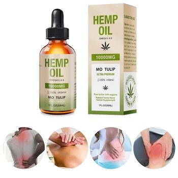 

30ml Organic Hemp CBD Oil 10000mg Bio-active Hemp Seeds Oil Extract Drop for Pain Relief Reduce Anxiety Better Sleep Essence