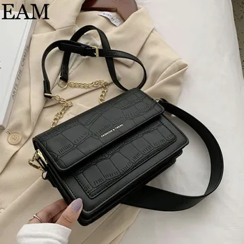 

[EAM] Crocodile Pattern Small PU Leather Crossbody Bags For Women 2020 Shoulder Handbags Female Fashion Travel Bag HO182