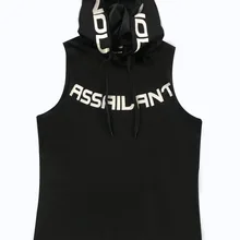 Темная тюрьма Охотник Оригинальная одежда для тренировок спортивный жилет без рукавов облегающий дышащий топ с капюшоном для бега Альпинизм Tr