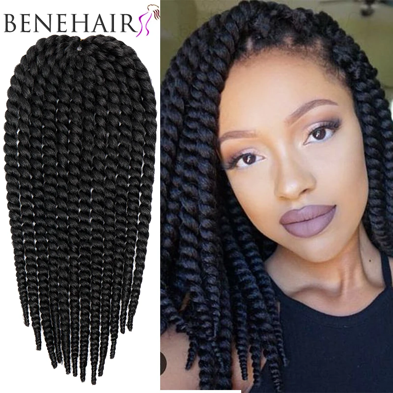 Женские косички для наращивания BENEHAIR Mambo черные коричневые красные из