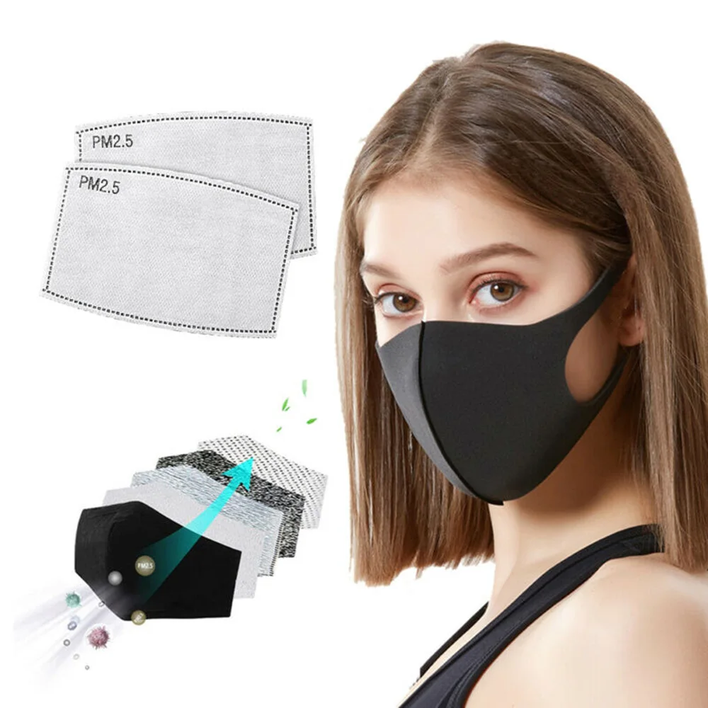 

10/20PCS 5 Layers Of Protection PM2.5 Adult Activated Carbon Face Cover Filter Paper Dust-proof Durable And Practical