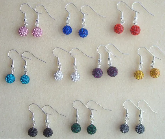 

Wholesale!DHL EMS free +Gift.10mm 10 Mixed Color Each 100 Pair fashion hotsale Earrings Stud Jewelry g2ser.