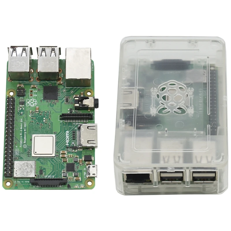 Для Raspberry Pi 3 Model B+(B плюс) 4 ядра 1,4 ГГц 64 бит процессор Wi-Fi и Bluetooth материнская плата, с V4 чехол