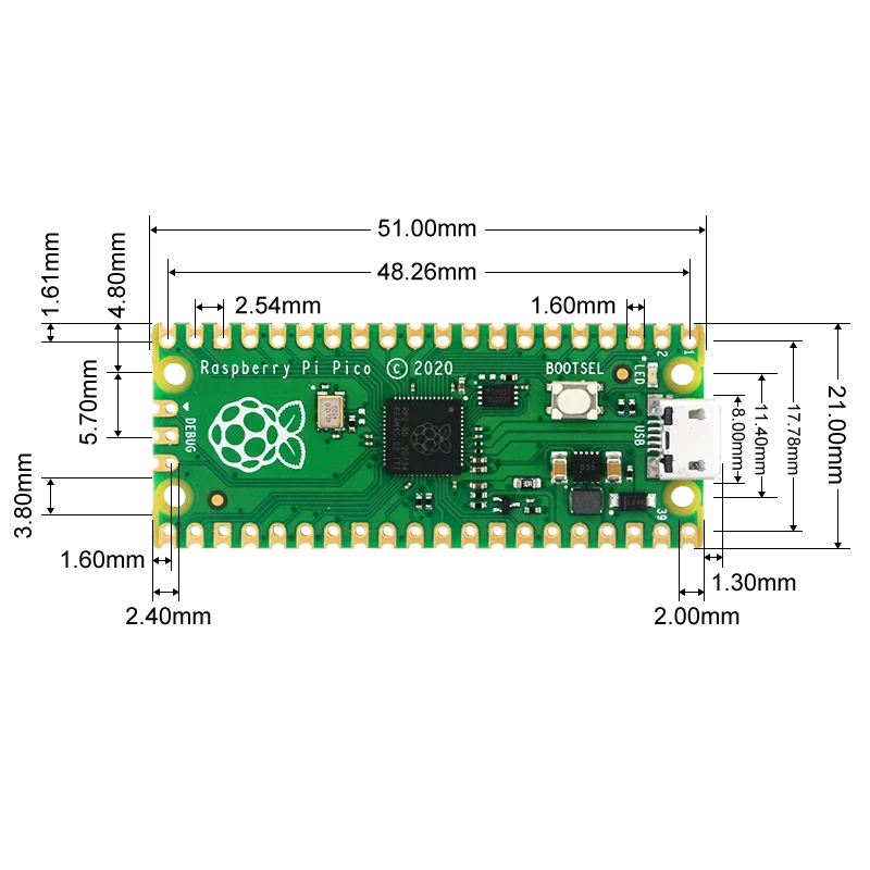 rp2040 Cortex-M0 + processador de braço duplo-núcleo