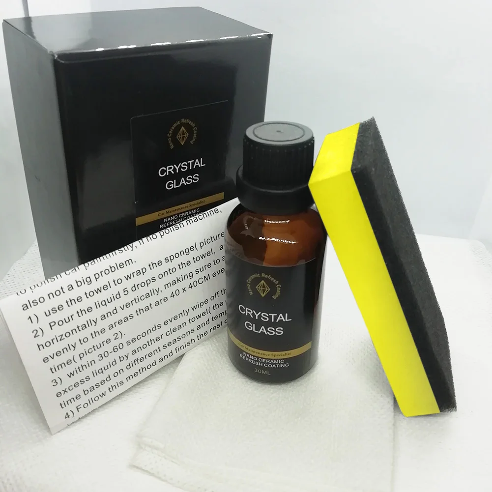 Нано покрытие для автомобильного стекла 30 мл гидрофобное хрустальное жидкость