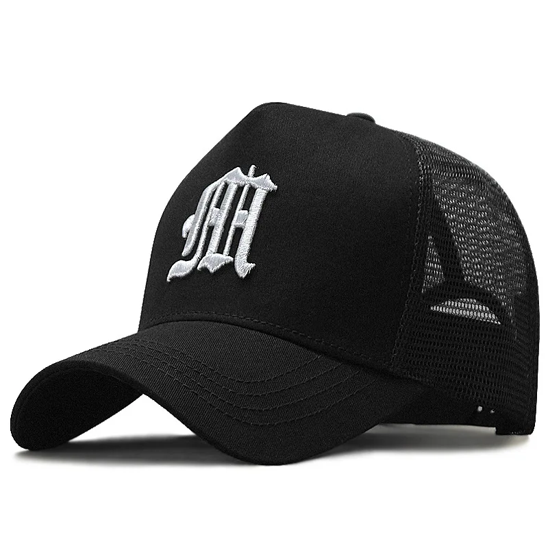 56-60CM 61-68cm Big Head Man Plus Size Baseball Cap Men Summer 100% Cotton Mesh Trucker Hat Male 3d Embroidery Snapback Hats 5