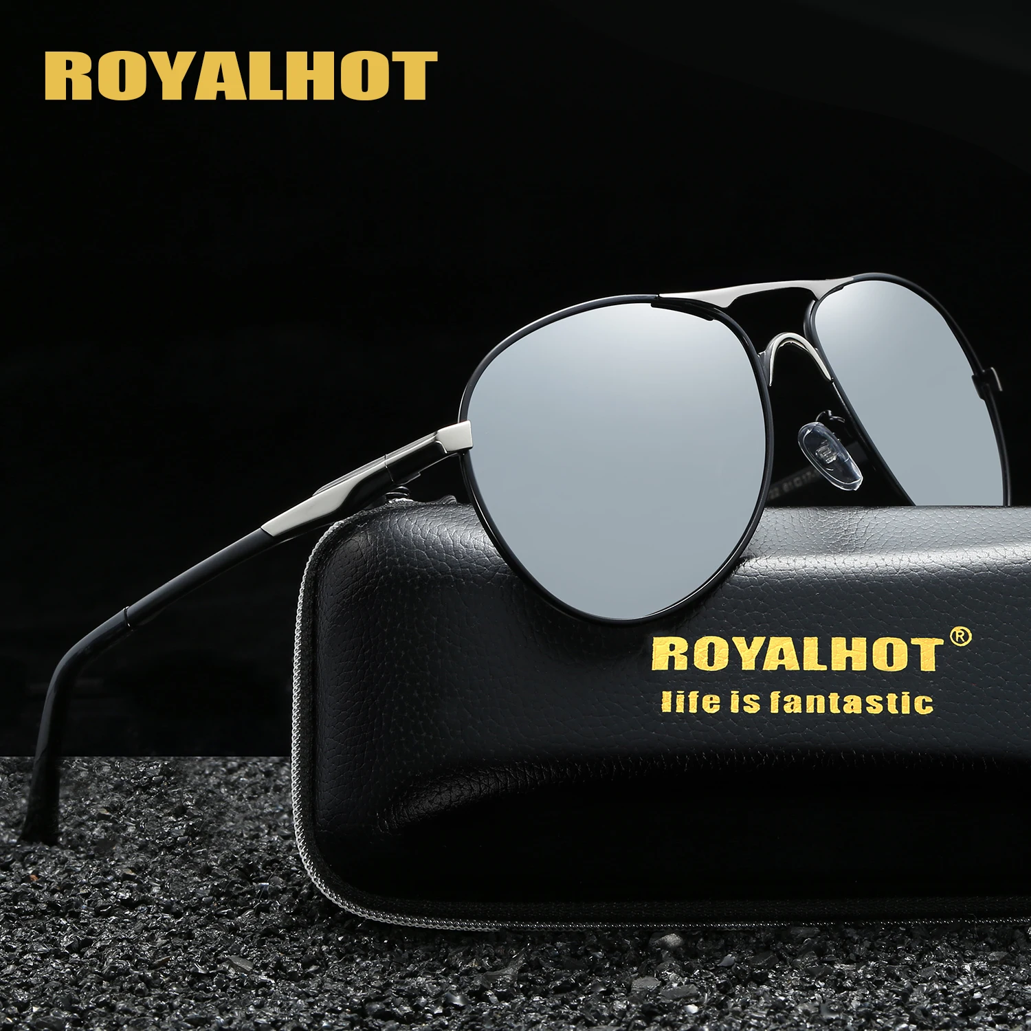 RoyalHot, мужские, женские, поляризационные, сплав, овальная оправа, солнцезащитные очки, для вождения, солнцезащитные очки, оттенки, Oculos masculino, мужские, p60016