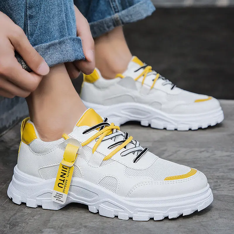 

Vulcan sneakers boys casual shoes spring/autumn trainers 2020 korean version mens white leather shoes