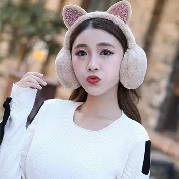 

Fashion Cat Warm Faux Fur Fluffy Earmuffs Winter Earwarmers Novelty Cute Womens Girls Headband Ears Soft Winter Accessories New