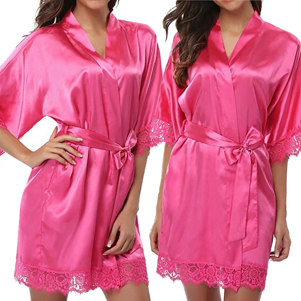 Camisola feminina cetim, robe de noite, camisola sexy com renda