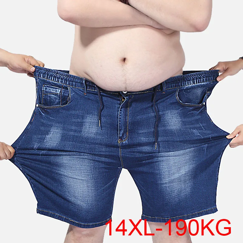 Мужские джинсовые шорты 14XL 190 кг летние джинсы | Мужская одежда