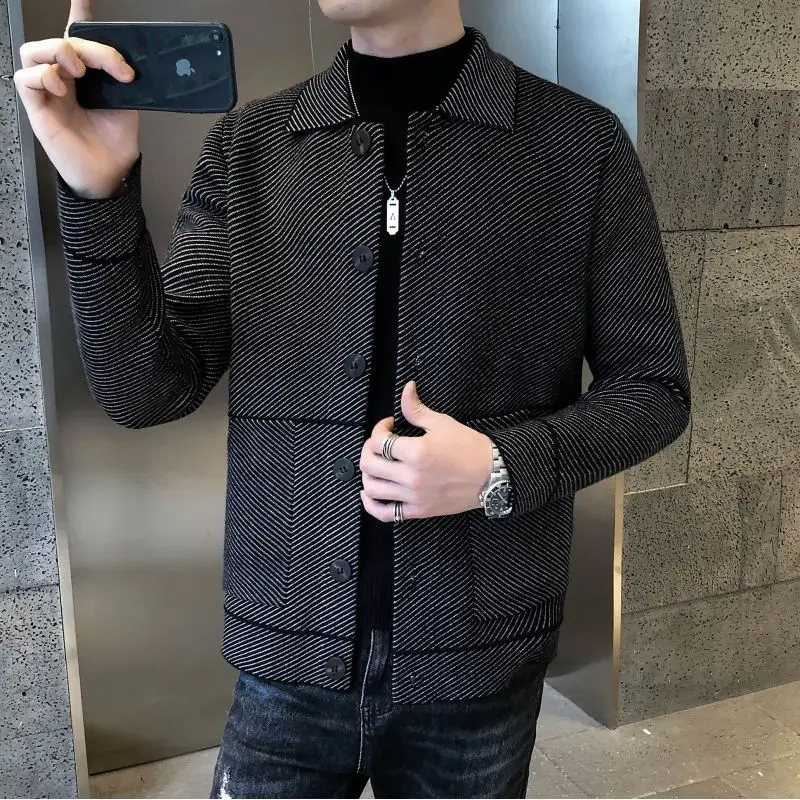 

Men's Casual Sweater with Lapel2020 New Style