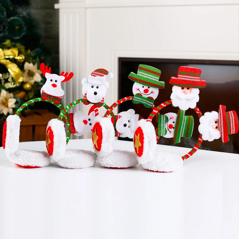 Winter Earmuffs Santa Claus Adults Christmas Gifts Keep Warm Comfort Supplies