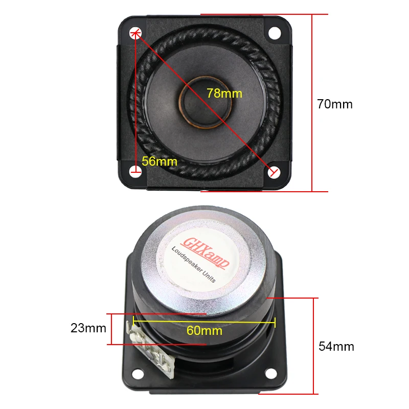Audio Speaker 2.75 inch 70MM Full Range 4ohm 30W Speaker Diy 88DB Full Frequency Loudspeaker Ripple Folding Edge 2pcs