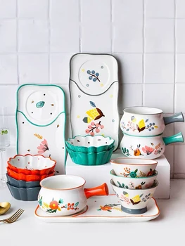 

Series Ceramic Dinnerware Set Kitchen Tableware Dinner Dish Ceramic Plates and Dishes Bowls combination dishes set