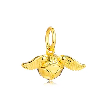 

Hogwarts School Golden Snitch Pendant Silver 925 Jewelry Harry Collection Charms for Bracelets & Bangles Women Jewelry Making