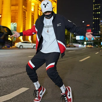 

Moda Hombre 2020 Ropa New Sweater Set Mens Popular Handsome Hip-hop Men's Sports Two-piece Set Trainingspak Mannen Heren Kleding