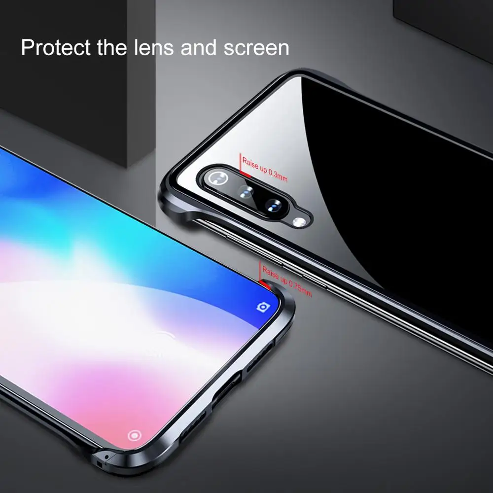 OATSBASF металлический чехол из закаленного стекла для телефона Xiaomi Mi 9 простой