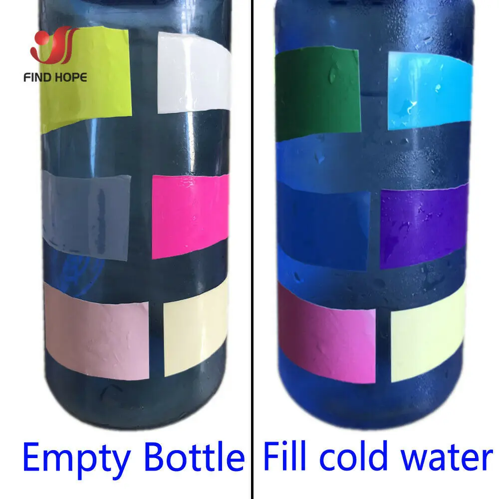 Multi-size Color Changing Adhesive Vinyl Low Temperature Will Change Color Film DIY Mug Decals Cups Bottles Stickers for Cut