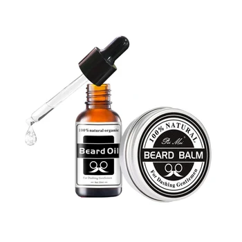 

30g+60ml Effective Beard Balm Conditioner For Beard Growth Oil Organic Mustache Wax For Beard Oil Smooth Styling
